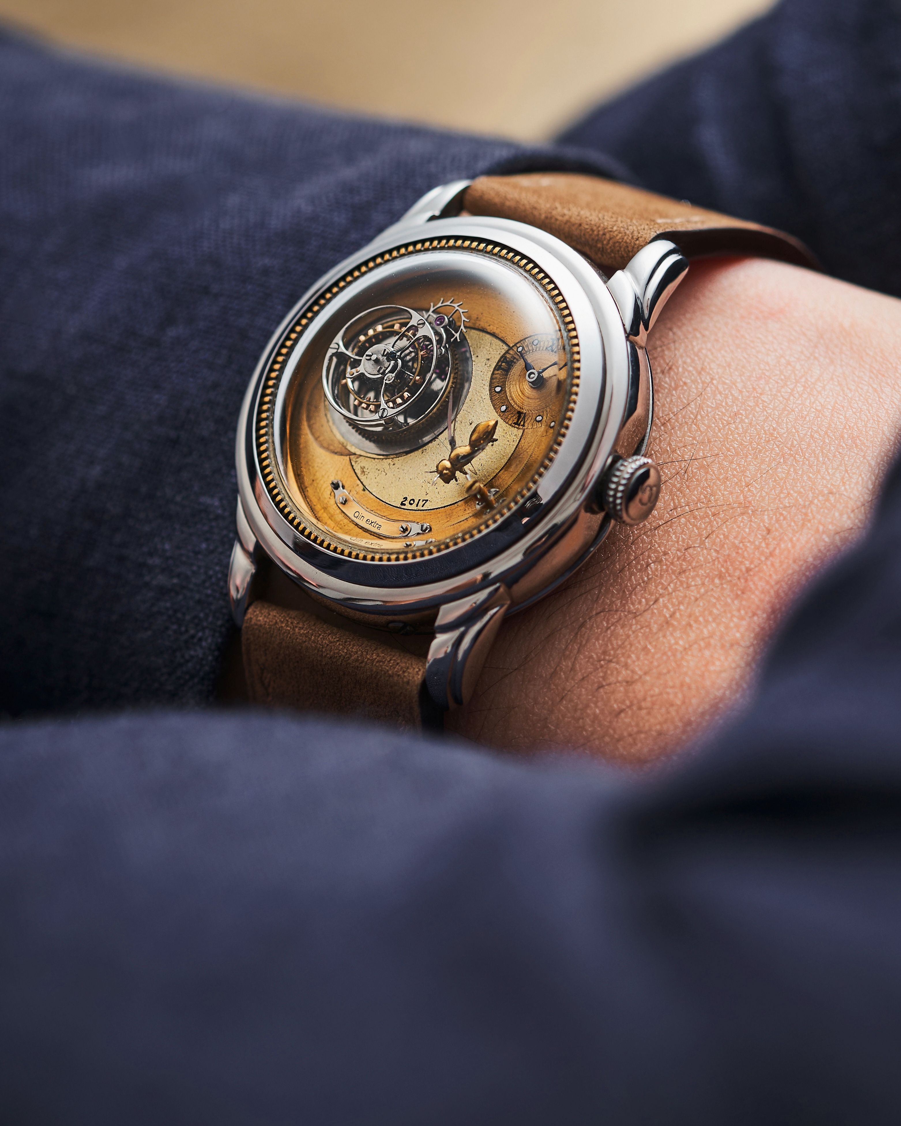 Co-Axial Tourbillon with Bumblebee Automaton  detail 2